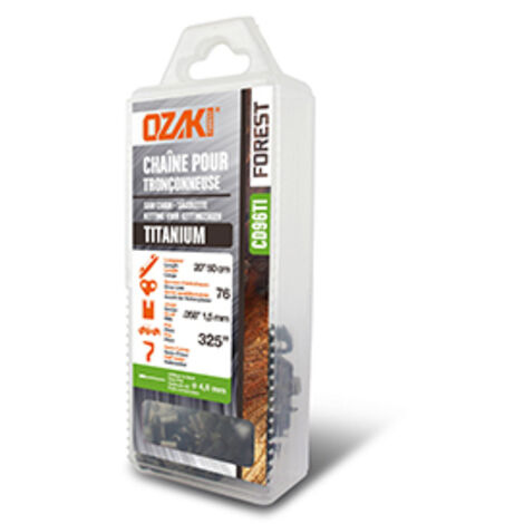 Chaîne de tronçonneuse Titanium sous coque OZAKI CD96TI