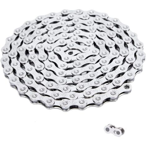 Chaîne de vélo à 9 vitesses de rechange pour vélo de route Quick Link X9 chaînes 27 vitesses pour VTT BMX 116 maillons Argenté