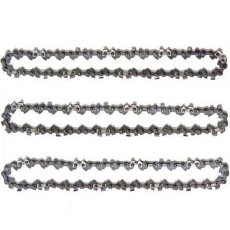 Chaîne d’élagueuse sur perche – Lot de 3 pièces, 10" (25 cm), 40 maillons, faible rebond, compatible avec Black & Decker, Ryobi, Ferrex