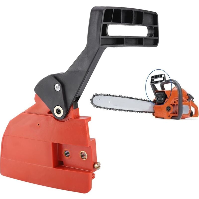 Lauwexe - Chaîne d'embrayage pignon Couvercle de chaîne de pignon d'embrayag Poignée de frein de scie à chaîne pour chaîne de frein assemblage