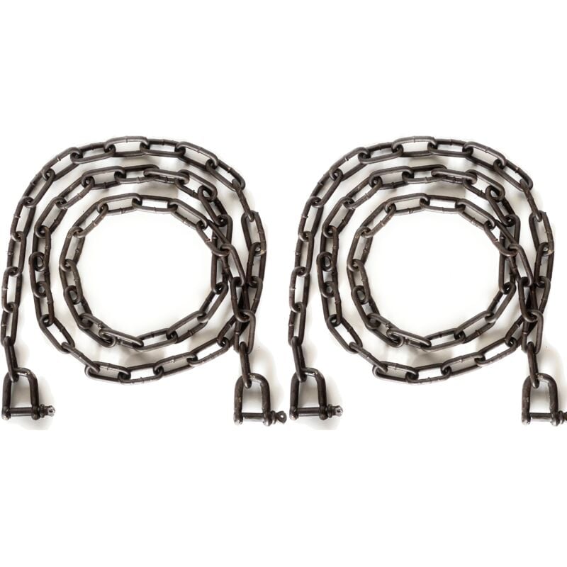 Chaîne d'extension Dandibo Chaîne pour hamacs 2x 2m zinguée brune 300 kg Chaîne à maillons en acier Manille
