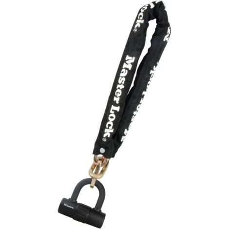 Chaîne en acier cémenté 90 cm x 10 mm avec mini U à clé - 8234EURDPRO - Master Lock