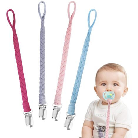 Chaîne factice Sangle factice en coton Chaînes factices pour bébés pour nouveau-nés Filles et garçons Bavoir Écharpe triangulaire Factice 4 pièces,