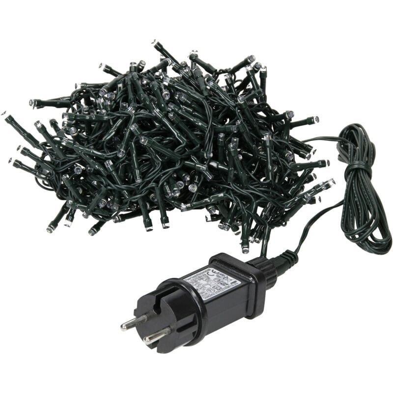 Guirlande Chaîne Lumineuse, 585x52 cm, pvc Vert Foncé, led Blanc Froid, IP44, Longueur 6m, 180 Ampoules, Rideau Lumineaux, Intérieur et Extérieur,