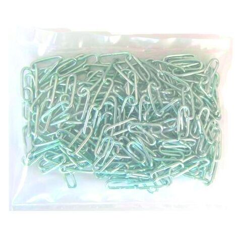 Chaîne ordinaire soudée acier zingué en sac de 25 mètres - Diamètre de chaîne (fil) : 4 mm - VIGOUROUX