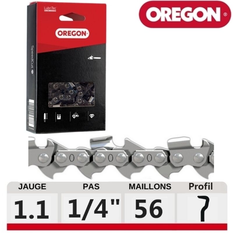Oregon Saw chain 1/4" 1.1mm 56DL Semi Chisel 24AP056E