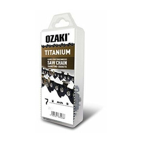 ''Chaîne OZAKI semi carrée, 3/8'''' 063 (1,6mm) induction titane - 60 entraîneurs''