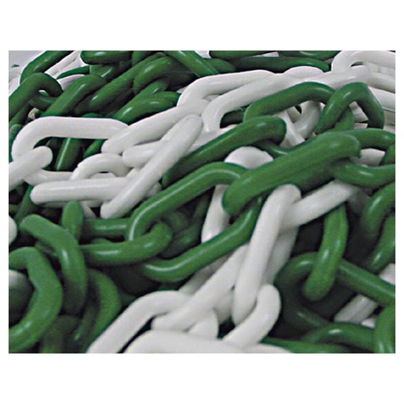 Chaine plastique verte/blanche Nø6 (sac de 25M) Taliaplast 530113