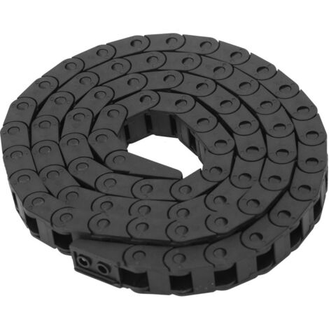 Chaîne porte-câbles en nylon type pont 7x7mm noir pour imprimante 3D et machine CNC