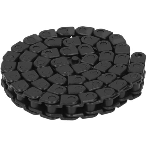 Chaîne porte-câbles noire fermée en plastique, flexible, pas de 8 mm, longueur de 400 mm, 50 maillons