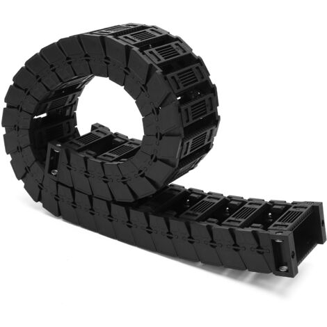 Chaîne Porte-Câbles Série Silencieuse, Nylon Démontable, 0.7/1 Mètre, S25 x 100, Assemblage Facile