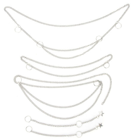 Chaîne pour Tresses Style Punk Hip Hop DIY Accessoire Capillaire Créatif