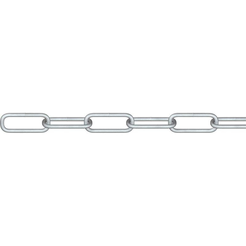dörner + helmer 171834G Chaîne ronde en acier argent acier étamé par galvanisation 30 m