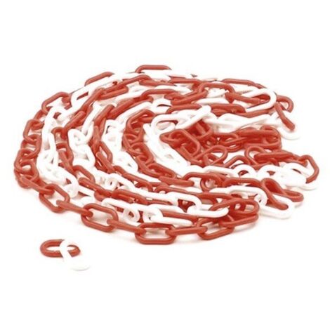 Chaine rouge/blanc - 5 m