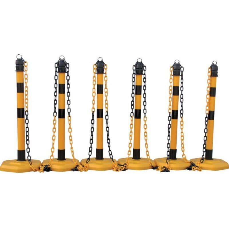 Temka - Chaine signalisation + poteau ( 5x3m chaine + 6 poteaux)