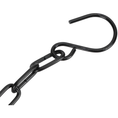 Chaîne Suspendue pour Jardins [6Pcs] - Ensemble de Supports de Suspension en Fer Noir pour Pots, Jardinières et Paniers