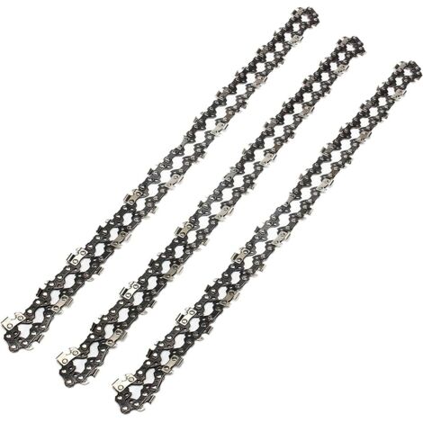 Chaine Tronçonneuse - 20 Pouces - 38 Maillons - Acier Haute Résistance - Lubrification Tridimensionnelle - Pour Taille Arbres Jardin - Pack de 3