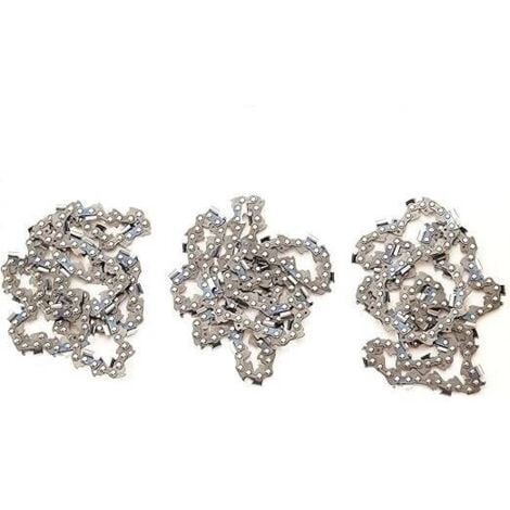 L&H-CFCAHL 3 Chaînes de Tronçonneuse 30 cm - 3/8" LP 1.1 mm - 46 Maillons - Faible Rebond - Compatible Dolmar/Makita