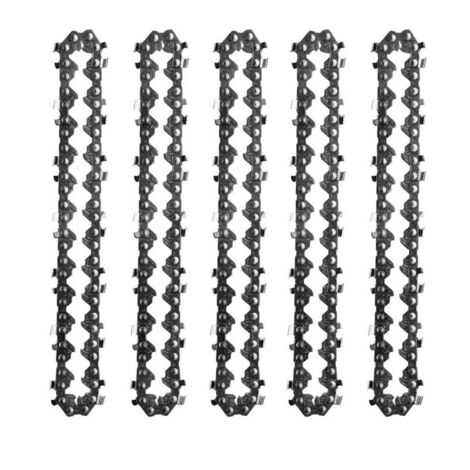 Chaine Tronconneuse - 4 Pouces - 28 Maillons - Acier Trempé - Pour Mini Tronçonneuses Électriques - Lot de 4
