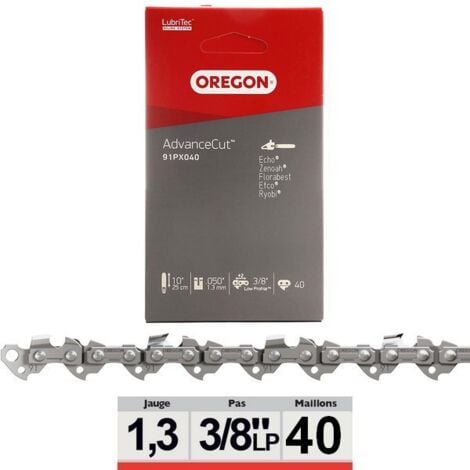 Chaine tronçonneuse Oregon 91PX040E 3/8Lp 050 40 dents