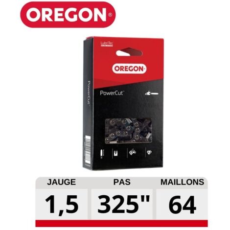 Chaine tronconneuse Oregon Carré 64 dents POWERCUT .325", 1.5mm 21LGX064E