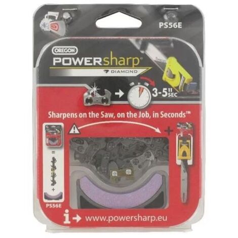 Chaîne tronçonneuse PowerSharp Oregon PS56E + Pierre d'affûtage