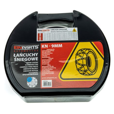 Chaînes à neige pour roues/pneus 14-19 pouces KNS100 Ö-Norm TÜV 9 mm, 2 pièces