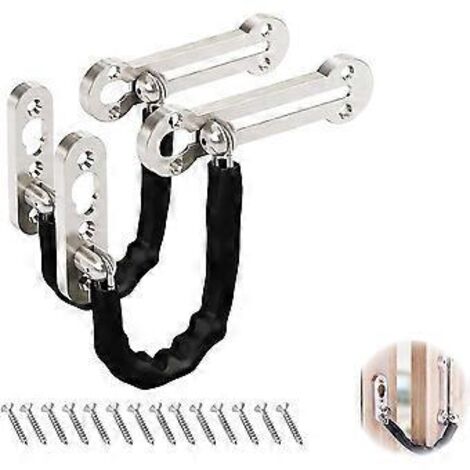 Chaînes de sécurité pour portes, antivol à chaîne en acier, chaîne de protection pour loquet de porte en acier inoxydable