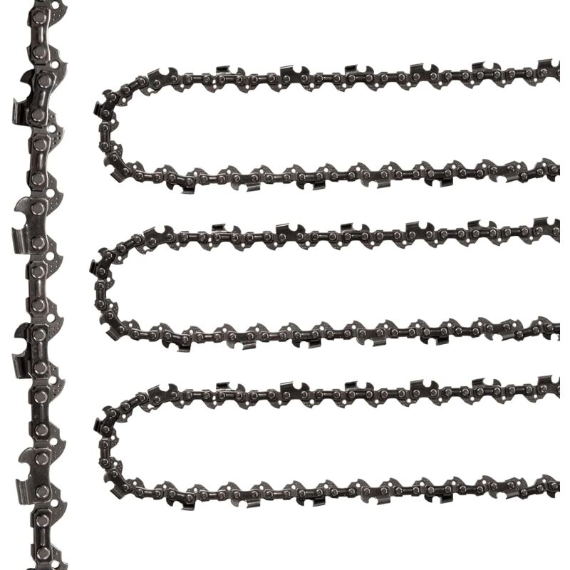 Chaînes de Tronçonneuse, 3PCS Chaîne Tronçonneuse 12', 45 Liens D'entraînement,
