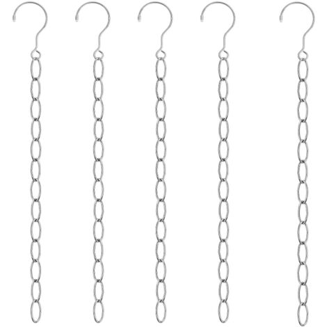Chaînes pour cintres, lot de 5, acier inoxydable, Magic Wardrobe Chains, 50 centimes
