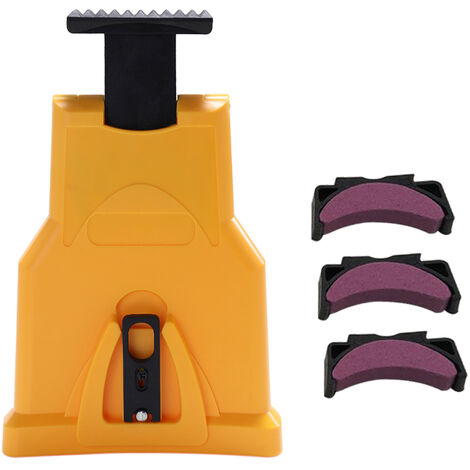 main image of "Chainsaw Sharpener Portable Chain Saw Sharpener Work Fast-Sharpening Stone Grinder Tools Yellow,model:Yellow & Pink"