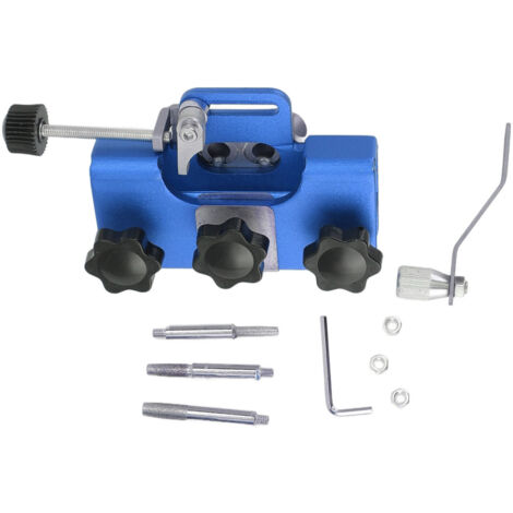Chainsaw Sharpener Portable Lightweight Hand Crank Chain Sharpening Jig for Electric Saws Blue