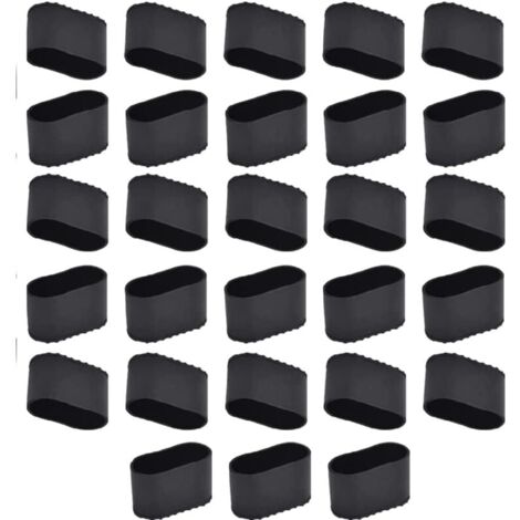 Chair Leg Caps 28 Pieces Rectangular Chair Tip Oval Chair Leg Protector Table Chair Leg Caps Silicone Rubber Chair Covers