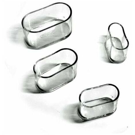 Chair Leg Covers Oval Silicone Furniture Leg Covers Floor Scratch Protector 8-24pcs Clear/24pcs 15x30mm