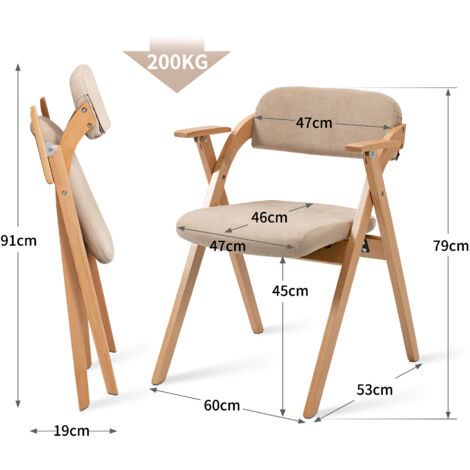 Chaires pliantes avec accoudoirs. Chaises à disposition en bois, empilables et pliables. Chaises de repas dotées de sièges rembourrés.