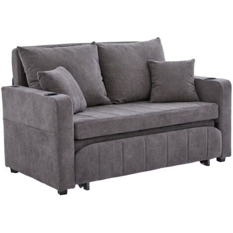 chairMultifunktionales Stoffsofa Klappbares Ausziehsofa Kleines Wohnzimmersofa mit zwei Funktionen Abnehmbar und waschbar Mit Aufbewahrungstasche Mit USB-Ladefunktion Mit Becherhalter