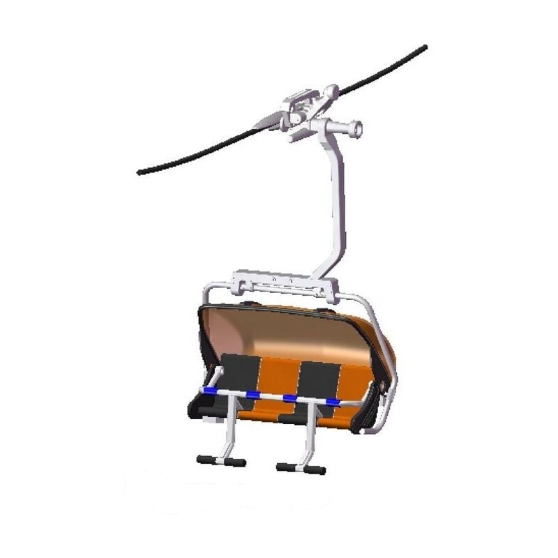 Télésiège 4 places noir/orange