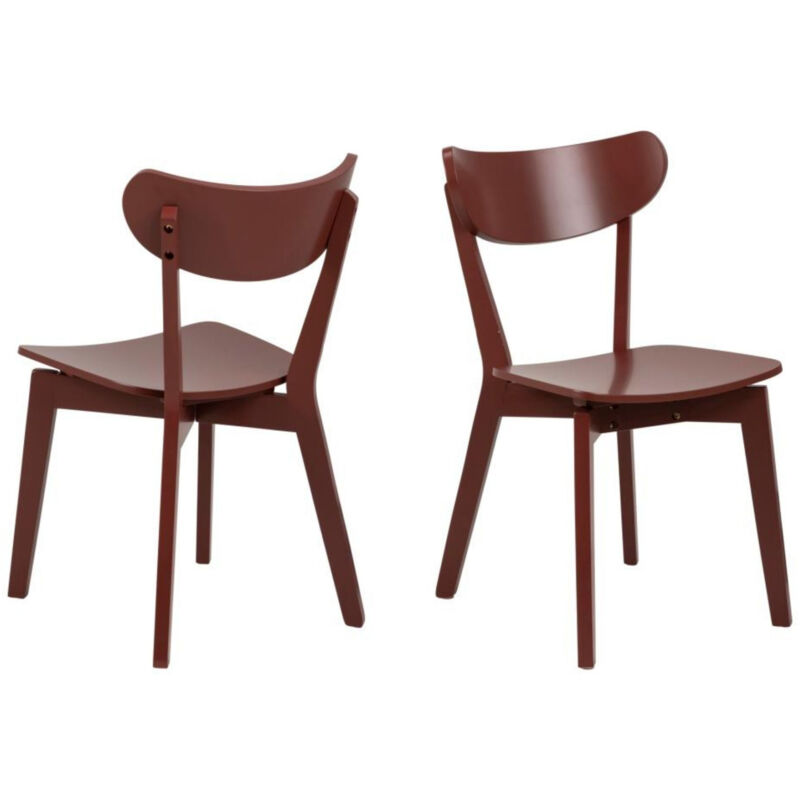 Hellin - Chaises scandinaves en bois laqué (lot de 2) - leta
