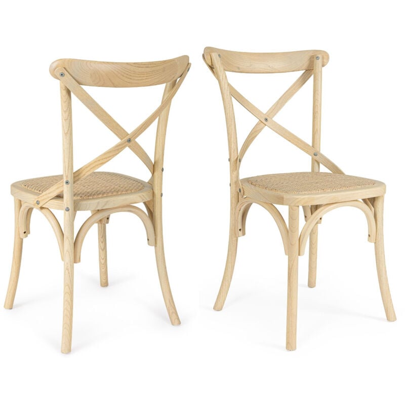 Chaises bistrot en rotin (lot de 2) - ESTAMINET