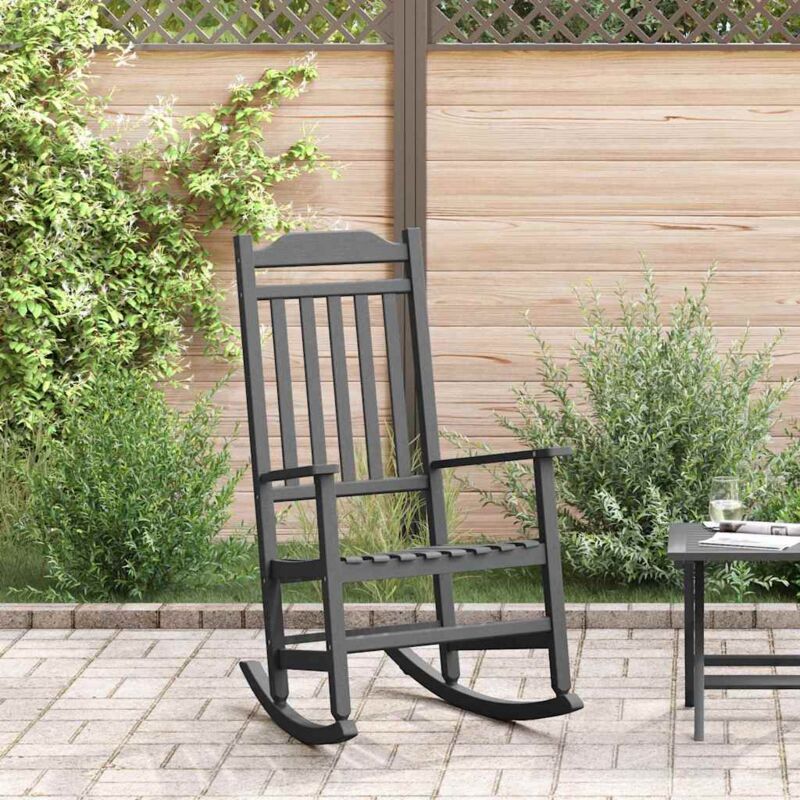 Chaise à bascule Noir 65 x 84 x 114 cm Polyéthylène Vidaxl