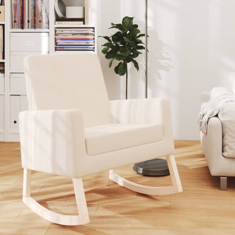 Vidaxl - Chaise à bascule Crème Tissu