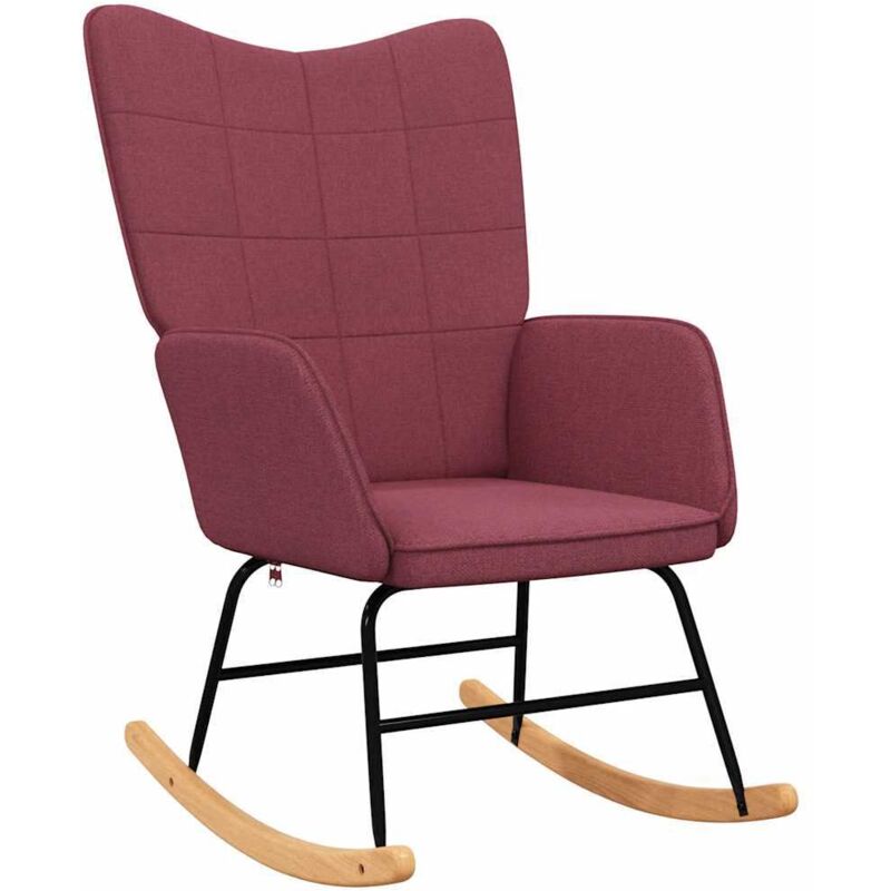 vidaXL Chaise à bascule Rouge bordeaux Tissu