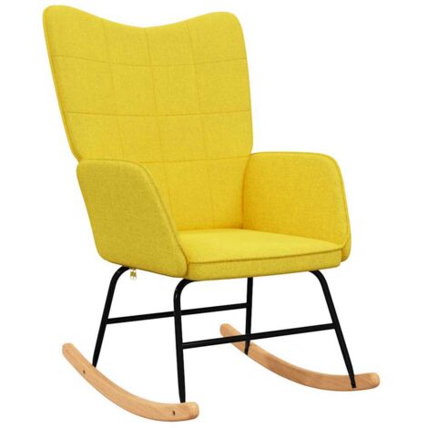 Chaise à bascule Jaune moutarde Tissu