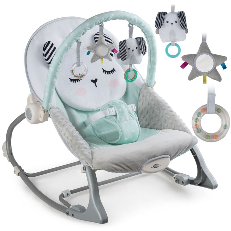 Chaise à bascule Nukido avec vibration - menthe