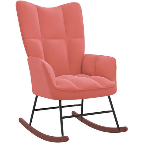 Chaise à bascule Rose Velours 3