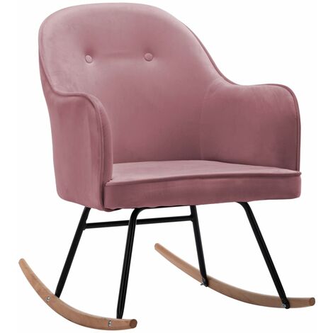 Chaise à bascule Rose Velours 5