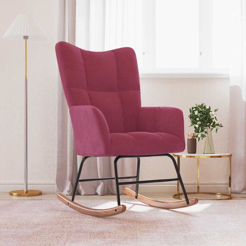 Chaise de manche en velours rembourré élégant diverses couleurs disponibles couleur : Rouge