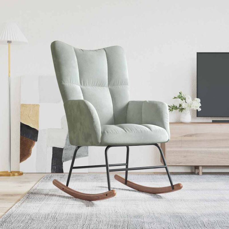 Vidaxl - Chaise de manche en velours rembourré élégant diverses couleurs disponibles couleur : Gris clair