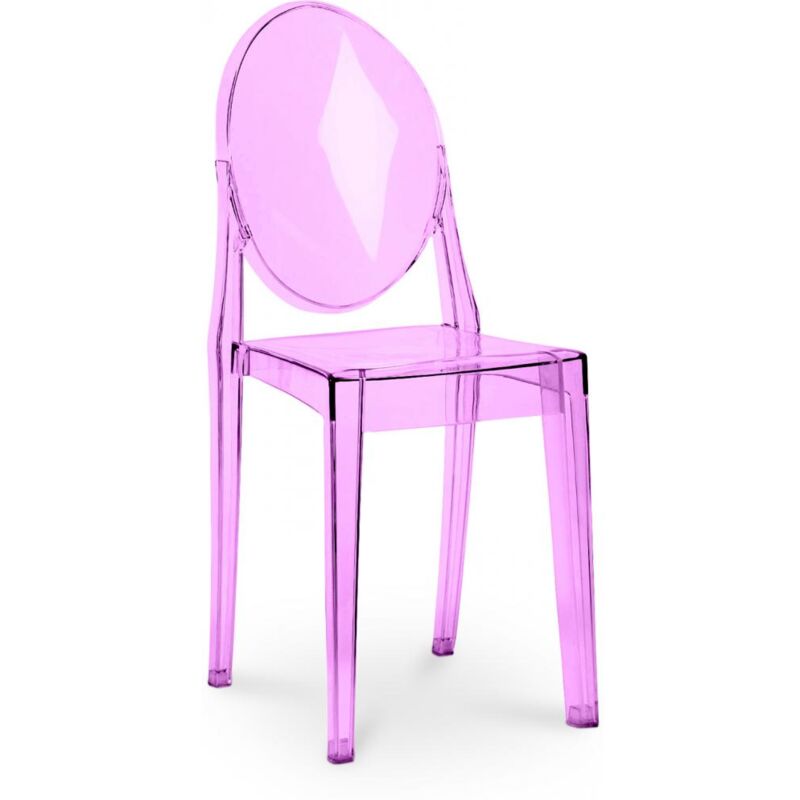 Privatefloor - Chaise transparente de salle à manger - Victoria Queen Violet transparent Privatefloor - Chaise transparente de salle à manger - Victoria Queen Violet transparent