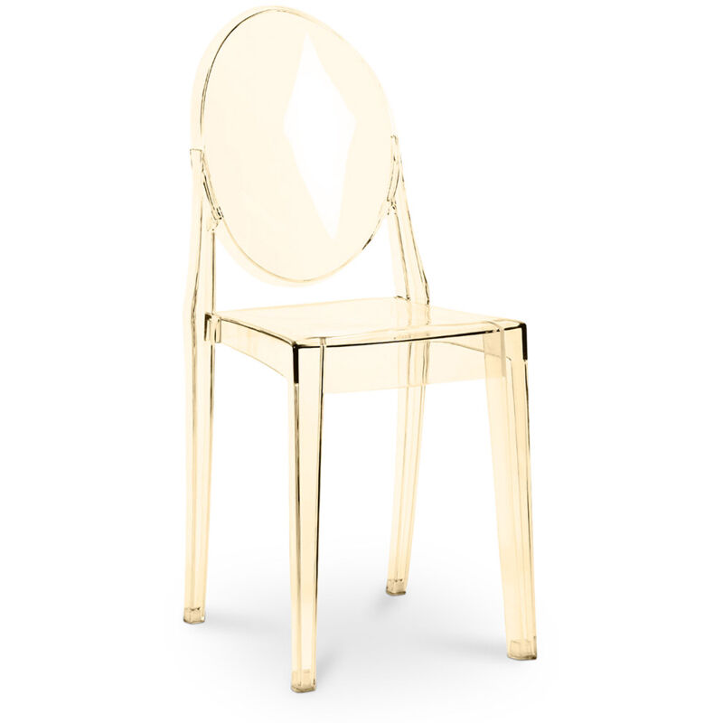Privatefloor - Chaise transparente de salle à manger - Victoria Queen Ambre Privatefloor - Chaise transparente de salle à manger - Victoria Queen Ambre
